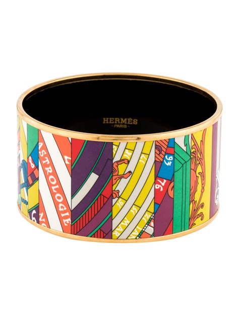 Hermès Enamel Astrologie Nouvelle Extra Wide Bangle 